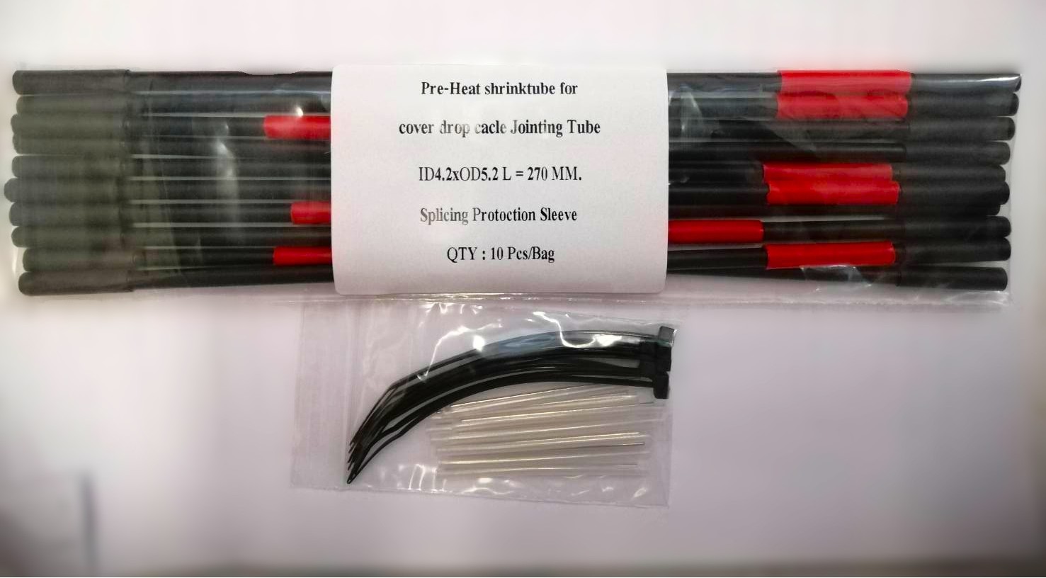 Pre-Heat Shrinkable Tubing For FTTX Drop Cable Jointing
